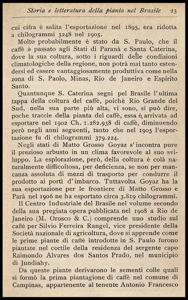 Il caffè, il suo paese e la sua importanza : S. Paulo del Brasile / B. Belli