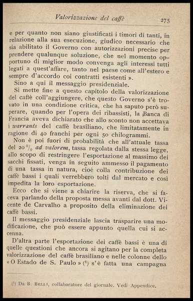 Il caffè, il suo paese e la sua importanza : S. Paulo del Brasile / B. Belli