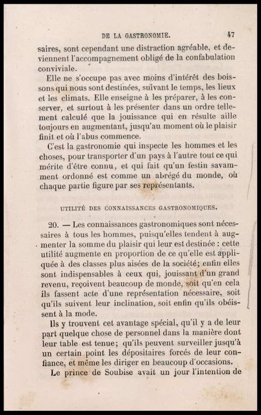 Physiologie du gout ou Méditations de gastronomie transcendante : ouvrage théorique, historique, et à l'ordre du jour dédié aux gastronomes parisiens / par Brillat-Savarin ; suivi de La gastronomie par Berchoux, L'art de diner en ville par Colnet