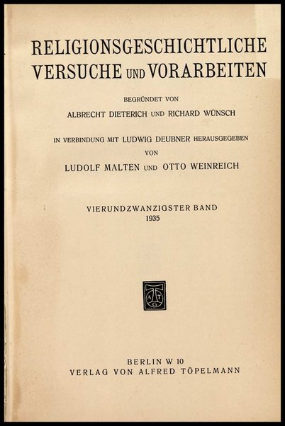 Der Vegetarismus in der Antike / von Johannes Haussleiter