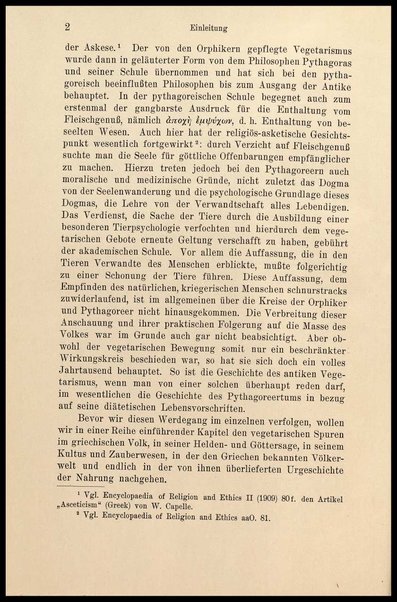 Der Vegetarismus in der Antike / von Johannes Haussleiter