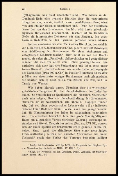 Der Vegetarismus in der Antike / von Johannes Haussleiter