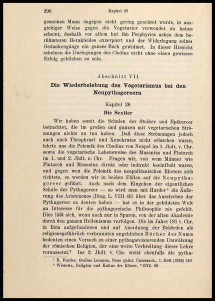 Der Vegetarismus in der Antike / von Johannes Haussleiter