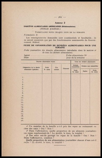 Directives pour les enquetes sur la nutrition de populations / par E. J. Bigwood