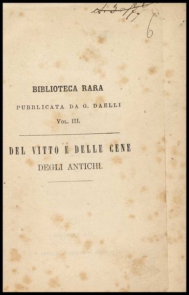 Del vitto e delle cene degli antichi : testo di lingua / lezioni di Giuseppe Averani ora nuovamente stampate ; [prefazione di Carlo Teoli]