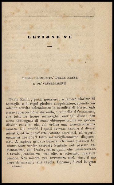 Del vitto e delle cene degli antichi : testo di lingua / lezioni di Giuseppe Averani ora nuovamente stampate ; [prefazione di Carlo Teoli]