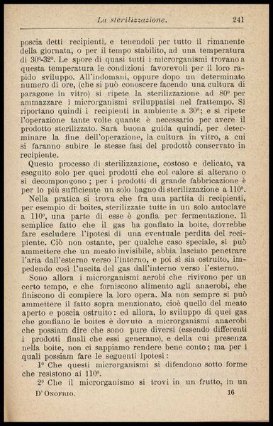 L'industria delle conserve alimentari / G. D'Onofrio