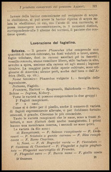 L'industria delle conserve alimentari / G. D'Onofrio