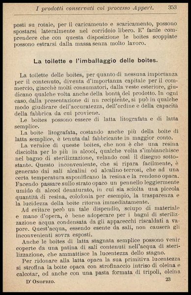 L'industria delle conserve alimentari / G. D'Onofrio