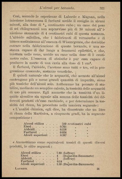 Zucchero e alcool nei loro rapporti agricoli, fisiologici e sociali / Silvio Laureti