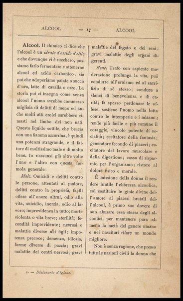 Dizionario d'igiene per le famiglie / di Paolo Mantegazza e Neera