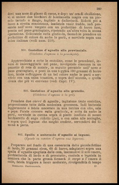 La gastronomia moderna : trattato generale della cucina, pasticceria, confettureria e credenza au uso degli alberghi, ristoratori e privati / di Giuseppe Sorbiatti