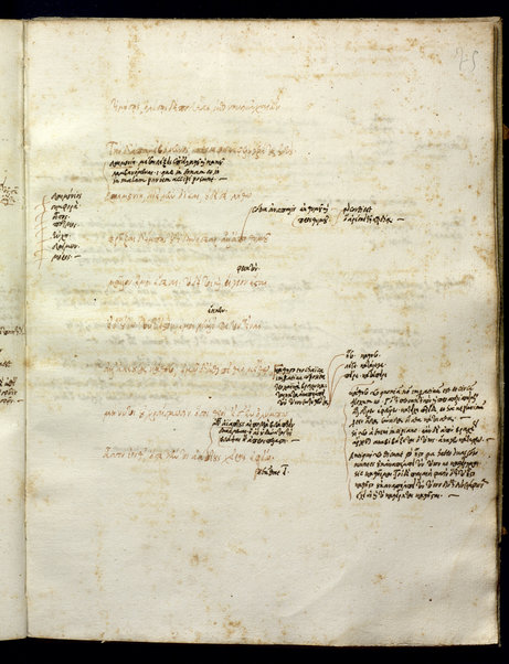 Prolegomena (cc. 1r-4r); Ilias, liber I (cc. 9r-80r); Scholia grammatica in Iliadis librum I et aliae adnotationes grammaticales (cc. 9v-84r)