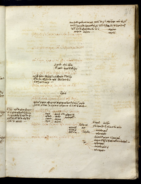 Prolegomena (cc. 1r-4r); Ilias, liber I (cc. 9r-80r); Scholia grammatica in Iliadis librum I et aliae adnotationes grammaticales (cc. 9v-84r)