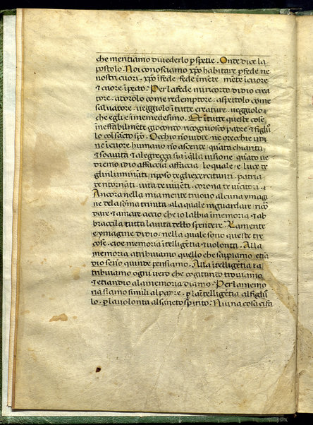 Libro delle meditationi di sancto Bernardo della cognitione dell'uomo (cc. 1r-26v); La caccia di sancto bernardo (cc. 27r-30v);  Libro di sancto Bernardo de coscientia (cc. 31r-86v)