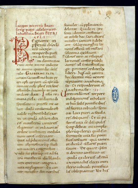 Liber de divinis officiis; Bibbia. Vecchio testamento. Genesi; Commentariorum in epistolam ad Galatas libri tres; Index aliquorum Evangeliorum; Passio Sanctorum martirum VII fratrum Dormencium in monte celeo non longe a civitate effesum. Maximianus, Malcus, Martinianus, Dionisius, Ihoannes, Saraphion et Constantinus; De doctrina christiana; Quadriginta Homiliarum in Evangelia; Enarrationes in Psalmos; Omelia di autore incerto sul testo del Vangelo "Verbum erat apud Deum et Deus erat verbum"; Decretum Beati Gregorii papae ad clericos, in basilica Beati Petri apostoli; Quadriginta Homeliarum in Evangelia