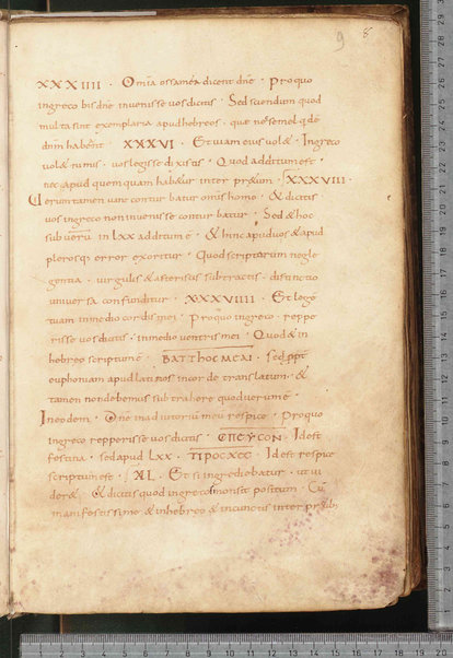 Litanie dei Santi; Epistola ad Sunniam et Fretelam; Origo prophetiae David regis psalmorum numero CL; Praefatio in librum psalmorum; Praefatio in librum psalmorum juxta hebraicam veritatem; De dictis beati Hieronimi ita excerptum est; Sermo de psalterio vel de litteris quae per diversorum capitula cognuscuntur; Sermo de psalterio; De psalmurum usu liber; Oratio; Orazioni varie