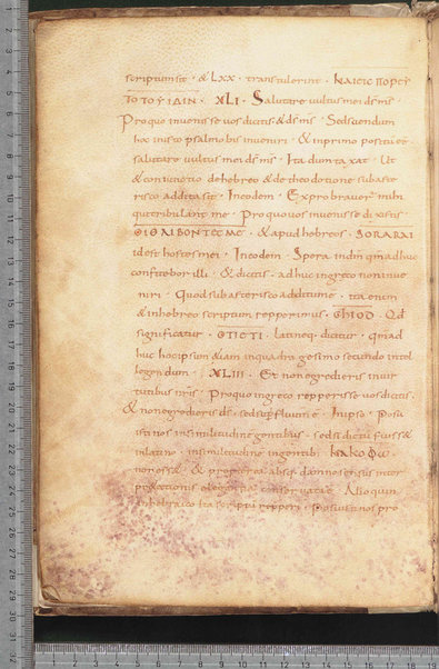 Litanie dei Santi; Epistola ad Sunniam et Fretelam; Origo prophetiae David regis psalmorum numero CL; Praefatio in librum psalmorum; Praefatio in librum psalmorum juxta hebraicam veritatem; De dictis beati Hieronimi ita excerptum est; Sermo de psalterio vel de litteris quae per diversorum capitula cognuscuntur; Sermo de psalterio; De psalmurum usu liber; Oratio; Orazioni varie