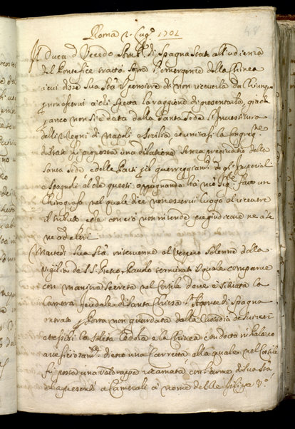 Avvisi di Roma. Relazioni diplomatiche al cardinale G. Marescotti. Vol. IV (1701-1707)