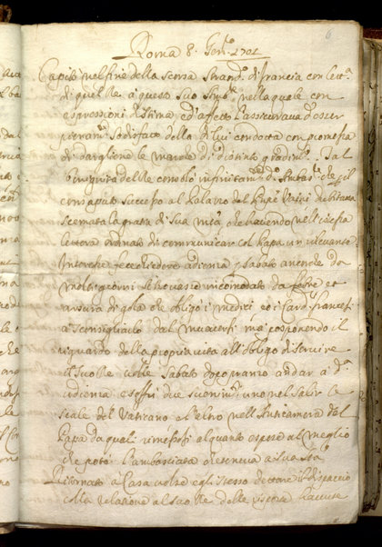 Avvisi di Roma. Relazioni diplomatiche al cardinale G. Marescotti. Vol. IV (1701-1707)