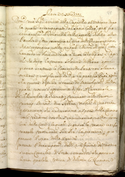 Avvisi di Roma. Relazioni diplomatiche al cardinale G. Marescotti. Vol. IV (1701-1707)