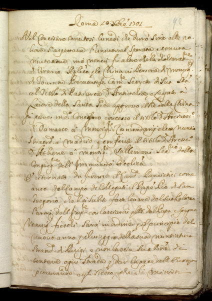 Avvisi di Roma. Relazioni diplomatiche al cardinale G. Marescotti. Vol. IV (1701-1707)