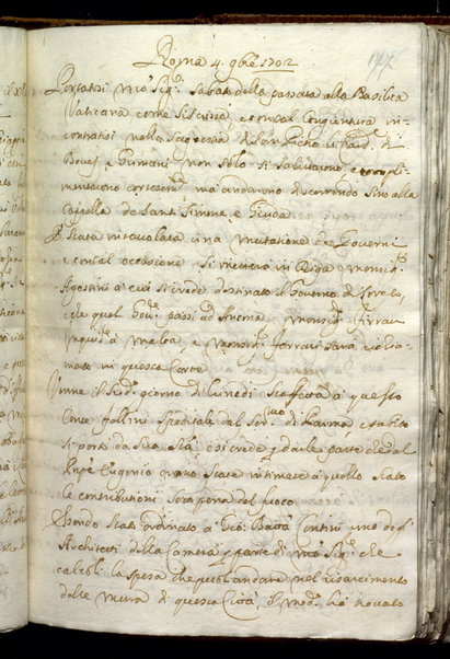 Avvisi di Roma. Relazioni diplomatiche al cardinale G. Marescotti. Vol. IV (1701-1707)