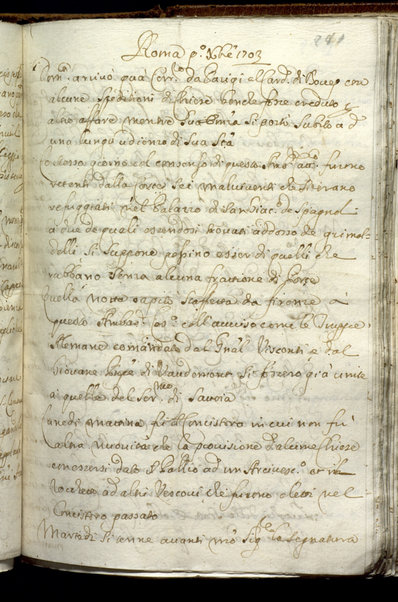 Avvisi di Roma. Relazioni diplomatiche al cardinale G. Marescotti. Vol. IV (1701-1707)