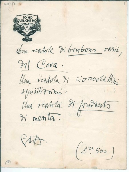 Lettera con busta. Sigillo in ceralacca