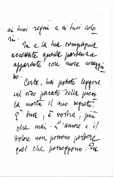 Fotografia di lettera autografa di Gabriele D'Annunzio