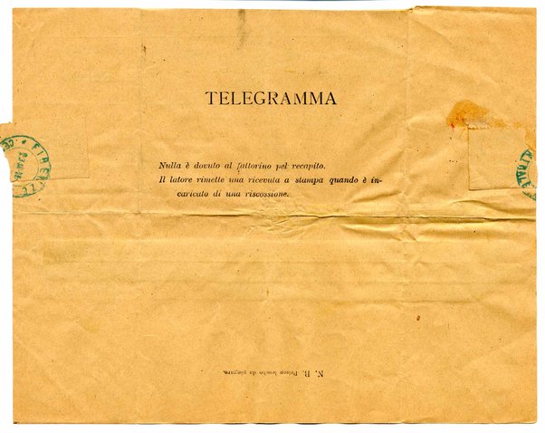 Telegramma <in lingua francese>