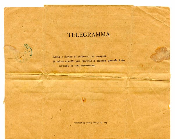 Telegramma <in lingua francese>