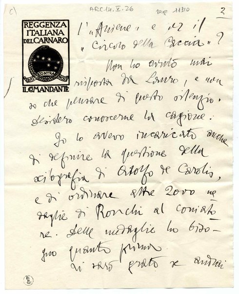 Lettera con busta. Sigillo in ceralacca