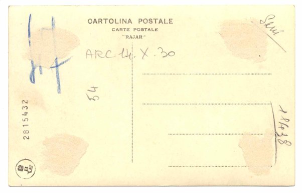 Cartolina postale illustrata con fotografia di Gabriele D'Annunzio in divisa