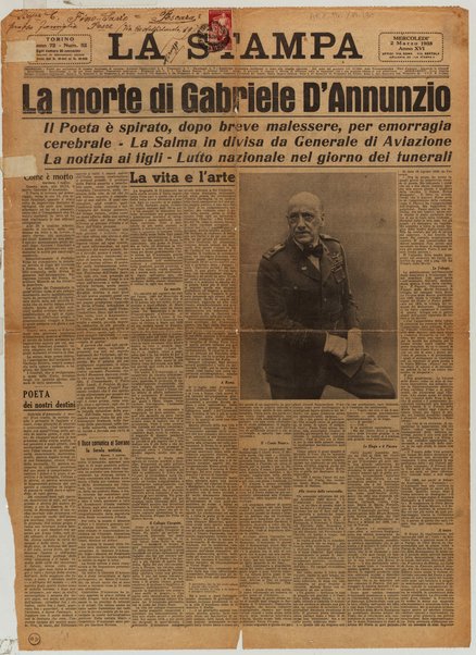 La morte di Gabriele D'Annunzio