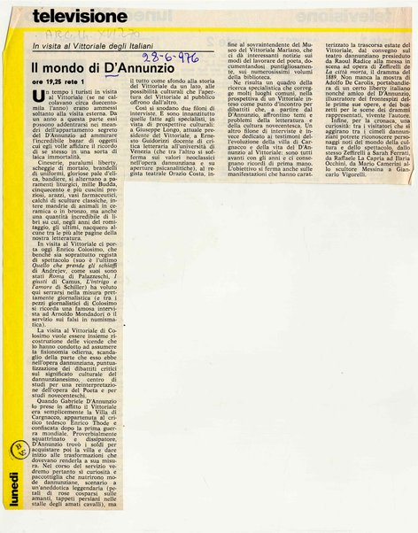 Il mondo di D'Annunzio