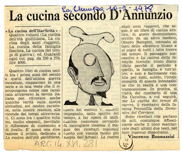 La cucina secondo D'Annunzio