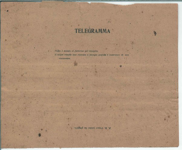 Telegramma <in lingua francese>