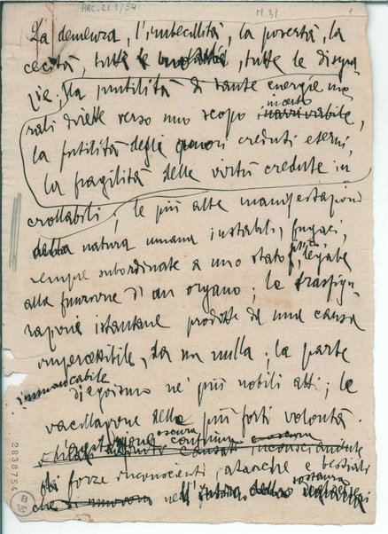 Inc.: "La demenza, l'imbecillità, la povertà" <appunti>