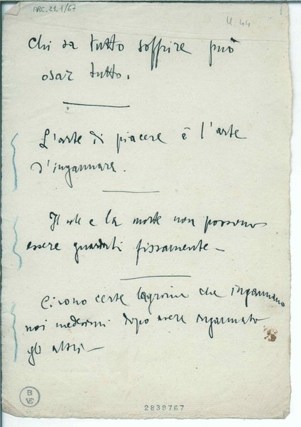 Inc.: "chi sa tutto soffrire può" <appunti>