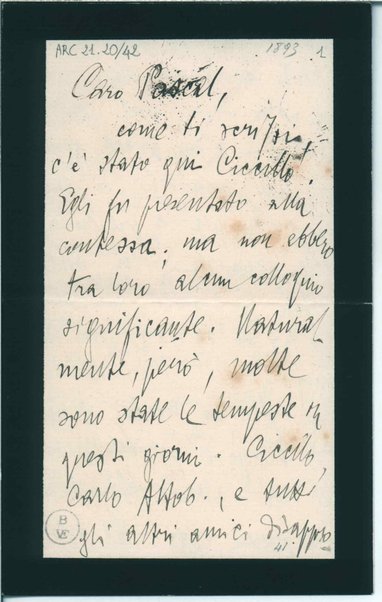 Lettera listata a lutto