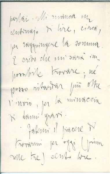 Lettera con busta. Tracce di sigillo in ceralacca