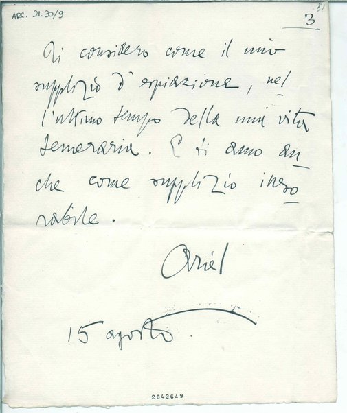 Lettera con busta. Sigillo in ceralacca