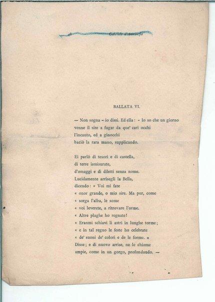 Isottèo (A.D. 1886) [Al libro detto Isottèo] I. Il dolce grappolo, II. Ballata d'Astioco e di Brisenna, III. Isaotta nel bosco, [V. Cantata di Calen d'aprile], VI. Ballata delle donne sul fiume, IX. Ballata e sestina della lontananza. <bozze>