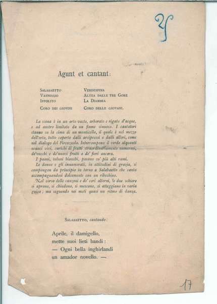 Isottèo (A.D. 1886) [Al libro detto Isottèo] I. Il dolce grappolo, II. Ballata d'Astioco e di Brisenna, III. Isaotta nel bosco, [V. Cantata di Calen d'aprile], VI. Ballata delle donne sul fiume, IX. Ballata e sestina della lontananza. <bozze>