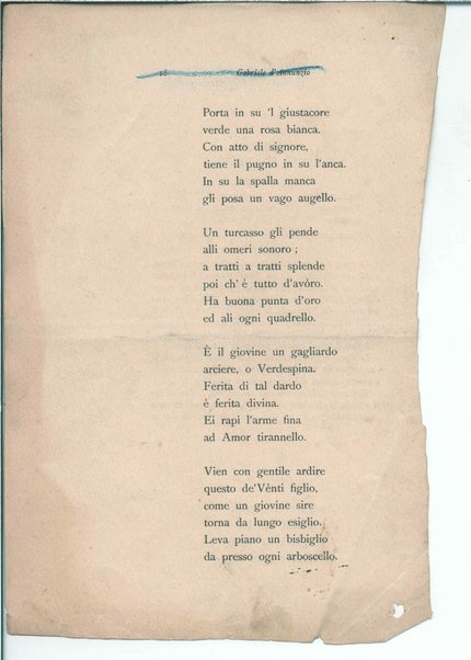 Isottèo (A.D. 1886) [Al libro detto Isottèo] I. Il dolce grappolo, II. Ballata d'Astioco e di Brisenna, III. Isaotta nel bosco, [V. Cantata di Calen d'aprile], VI. Ballata delle donne sul fiume, IX. Ballata e sestina della lontananza. <bozze>