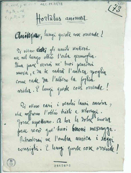 [Poema Paradisiaco. Hortulus animae] Hortulus animae