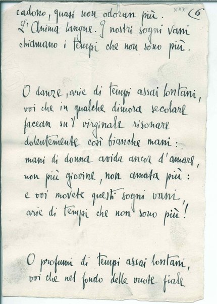 Eufonie. I. Piccolo preludio. [Poema Paradisiaco. Hortulus animae] II. Le tristezze ignote. [Poema paradisiaco. Hortus larvarum. Hortus larvarum] III. Romanza dei tempi che non sono più