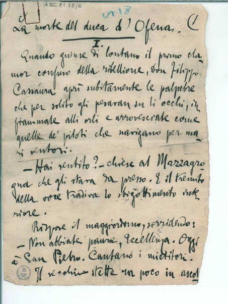 [Le novelle della Pescara ; I violenti] La morte del duca D'Ofena