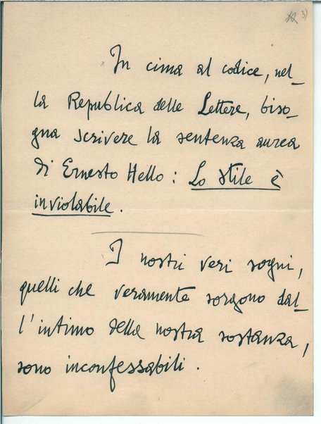 Note sulla vita